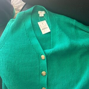 Kid’s green cardigan JCrew